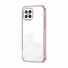 For Huawei nova 8 SE / Honor Play 5 5G Transparent Plating Fine Hole Phone Case(Pink) - 1