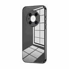 For Huawei Mate 40 Pro Transparent Plating Fine Hole Phone Case(Black) - 1