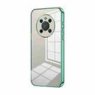 For Huawei Mate 40 Transparent Plating Fine Hole Phone Case(Green) - 1