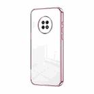 For Huawei Enjoy 20 Plus Transparent Plating Fine Hole Phone Case(Pink) - 1