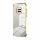 For Huawei Enjoy 20 Plus Transparent Plating Fine Hole Phone Case(Gold) - 1