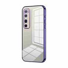 For Huawei nova 7 Pro Transparent Plating Fine Hole Phone Case(Purple) - 1