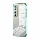For Huawei nova 7 Pro Transparent Plating Fine Hole Phone Case(Green) - 1