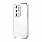 For Huawei P40 Pro+ Transparent Plating Fine Hole Phone Case(Silver) - 1