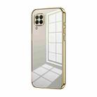 For Huawei nova 6 SE / P40 lite 4G Transparent Plating Fine Hole Phone Case(Gold) - 1