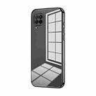 For Huawei nova 6 SE / P40 lite 4G Transparent Plating Fine Hole Phone Case(Black) - 1