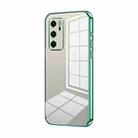 For Huawei P40 Transparent Plating Fine Hole Phone Case(Green) - 1