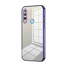 For Huawei Enjoy 10 Plus / P Smart Z Transparent Plating Fine Hole Phone Case(Purple) - 1