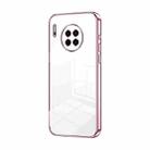 For Huawei Mate 30 Transparent Plating Fine Hole Phone Case(Pink) - 1