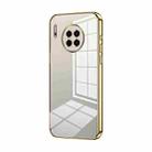 For Huawei Mate 30 Transparent Plating Fine Hole Phone Case(Gold) - 1