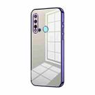 For Huawei nova 5i / P20 lite 2019 Transparent Plating Fine Hole Phone Case(Purple) - 1