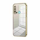 For Huawei nova 5i / P20 lite 2019 Transparent Plating Fine Hole Phone Case(Gold) - 1