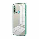 For Huawei nova 5i / P20 lite 2019 Transparent Plating Fine Hole Phone Case(Green) - 1