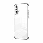 For Huawei nova 5 Transparent Plating Fine Hole Phone Case(Silver) - 1