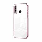 For Huawei nova 4e / P30 lite Transparent Plating Fine Hole Phone Case(Pink) - 1