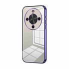 For Huawei Maimang 30 Transparent Plating Fine Hole Phone Case(Purple) - 1