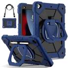 For iPad 10.2 2021 / 2020 / 2019 Contrast Color Robot Silicone Hybrid PC Tablet Case(Navy Black) - 1