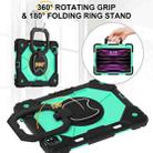 For iPad Pro 11 2022 / Air 10.9 2022 Contrast Color Robot Silicone Hybrid PC Tablet Case(Black Mint Green) - 3