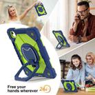 For iPad Air 11 2024 Contrast Color Robot Silicone Hybrid PC Tablet Case(Navy Yellow Green) - 2