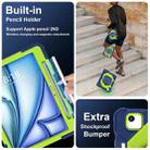 For iPad Air 11 2024 Contrast Color Robot Silicone Hybrid PC Tablet Case(Navy Yellow Green) - 3