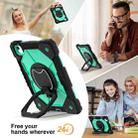 For iPad Air 11 2025 / 2024 Contrast Color Robot Silicone Hybrid PC Tablet Case(Black Mint Green) - 2