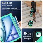 For iPad Air 11 2025 / 2024 Contrast Color Robot Silicone Hybrid PC Tablet Case(Black Mint Green) - 3