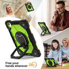 For iPad Air 11 2024 Contrast Color Robot Silicone Hybrid PC Tablet Case(Black Yellow Green) - 2