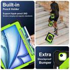 For iPad Air 11 2024 Contrast Color Robot Silicone Hybrid PC Tablet Case(Black Yellow Green) - 3