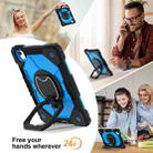 For iPad Air 11 2024 Contrast Color Robot Silicone Hybrid PC Tablet Case(Black Blue) - 2