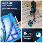 For iPad Air 11 2024 Contrast Color Robot Silicone Hybrid PC Tablet Case(Black Blue) - 3