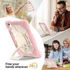 For iPad Air 11 2024 Contrast Color Robot Silicone Hybrid PC Tablet Case(Rose Gold Beige) - 2