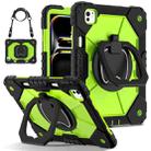 For iPad Pro 11 2024 Contrast Color Robot Silicone Hybrid PC Tablet Case(Black Yellow Green) - 1