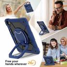 For iPad Air 13 2024 Contrast Color Robot Silicone Hybrid PC Tablet Case(Navy Black) - 2