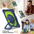 For iPad Air 13 2024 Contrast Color Robot Silicone Hybrid PC Tablet Case(Navy Yellow Green) - 2