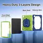 For iPad Air 13 2024 Contrast Color Robot Silicone Hybrid PC Tablet Case(Navy Yellow Green) - 3