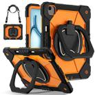 For iPad Air 13 2024 Contrast Color Robot Silicone Hybrid PC Tablet Case(Black Orange) - 1