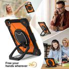 For iPad Air 13 2024 Contrast Color Robot Silicone Hybrid PC Tablet Case(Black Orange) - 2