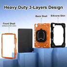 For iPad Air 13 2024 Contrast Color Robot Silicone Hybrid PC Tablet Case(Black Orange) - 3