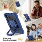 For iPad mini 2024 / mini 6 Contrast Color Robot Silicone Hybrid PC Tablet Case(Navy Black) - 3