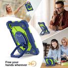 For iPad mini 2024 / mini 6 Contrast Color Robot Silicone Hybrid PC Tablet Case(Navy Yellow Green) - 3