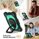 For iPad mini 2024 / mini 6 Contrast Color Robot Silicone Hybrid PC Tablet Case(Black Mint Green) - 3