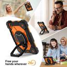 For iPad mini 2024 / mini 6 Contrast Color Robot Silicone Hybrid PC Tablet Case(Black Orange) - 3