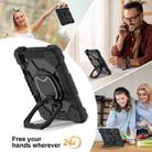 For iPad mini 2024 / mini 6 Contrast Color Robot Silicone Hybrid PC Tablet Case(Black) - 3