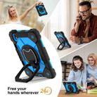For iPad mini 2024 / mini 6 Contrast Color Robot Silicone Hybrid PC Tablet Case(Black Blue) - 3