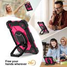 For iPad mini 2024 / mini 6 Contrast Color Robot Silicone Hybrid PC Tablet Case(Black Rose Red) - 3