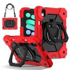For iPad mini 2024 / mini 6 Contrast Color Robot Silicone Hybrid PC Tablet Case(Red Black) - 1
