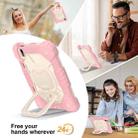 For iPad mini 2024 / mini 6 Contrast Color Robot Silicone Hybrid PC Tablet Case(Rose Gold Beige) - 3