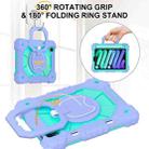 For iPad mini 2024 / mini 6 Contrast Color Robot Silicone Hybrid PC Tablet Case(Purple Mint Green) - 2