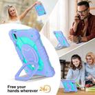 For iPad mini 2024 / mini 6 Contrast Color Robot Silicone Hybrid PC Tablet Case(Purple Mint Green) - 3