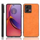 For Motorola Moto G84 5G Cow Pattern Sewing Back Cover Phone Case(Orange) - 1